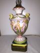 Vintage Capodimonte Hand Painted Porcelain Table Lamp Cherubs & Roman Gods Italy Lamps photo 1