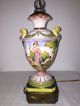 Vintage Capodimonte Hand Painted Porcelain Table Lamp Cherubs & Roman Gods Italy Lamps photo 3
