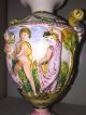Vintage Capodimonte Hand Painted Porcelain Table Lamp Cherubs & Roman Gods Italy Lamps photo 6