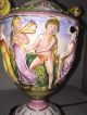Vintage Capodimonte Hand Painted Porcelain Table Lamp Cherubs & Roman Gods Italy Lamps photo 7