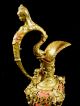 Splendid Ornate Bronze & Porcelain Ewer W/ Masks & Dolphins – Circa 1880 Pitchers photo 4