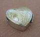 Lovely Solid Sterling Silver Hinged Pill Box Heart Shaped London Ari D.  Norman Boxes photo 1