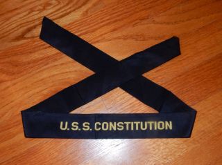Uss Constitution Sailors Embroidered Hat Ribbon Or Hat Tally photo