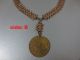 Gorgeous Antique Ottoman Folklore Gold - Plated Necklace Huge Coin Year 1905 Rare Islamic photo 7