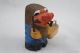 Hand Craved Germany Wooden Figure With Basket Pipe And Cane Carved Figures photo 1