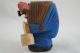 Hand Craved Germany Wooden Figure With Basket Pipe And Cane Carved Figures photo 3