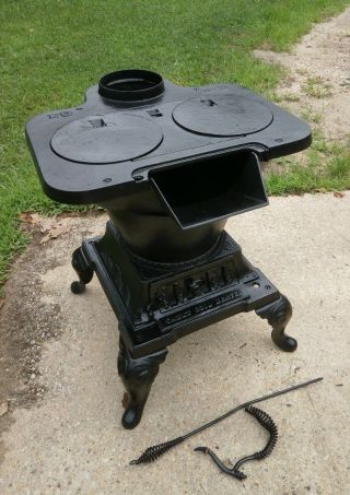 Antique Atlanta Stove Cast Iron Cadet Coil Water Heater No.  12m photo
