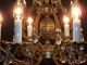 Antique Ornate French Brass & Crystal Pineapple 8 - Lite Chandelier Chandeliers, Fixtures, Sconces photo 9