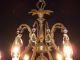 Antique Ornate French Brass & Crystal Pineapple 8 - Lite Chandelier Chandeliers, Fixtures, Sconces photo 10