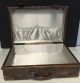 Brown Travel Case Suitcase Old Deco Antique 1900-1950 photo 4
