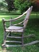 Old Hickory Chair Company Rustic Wicker Grey Wood Hoop Rocking Chair Unknown photo 6