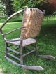 Old Hickory Chair Company Rustic Wicker Grey Wood Hoop Rocking Chair Unknown photo 7