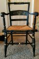 Two Authentic Black Rush Hitchcock Chairs Post-1950 photo 3