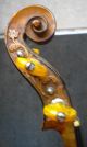 1900 ' S Antique Violin Scroll Carved Tiger Flame Intricate Exquisite String photo 4