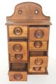 Turn Of The Century Spice Rack Spice Cabinet 8 Drawer Wooden American Other Antique Home & Hearth photo 1