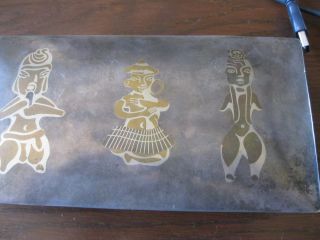 Magnificent Signed Castillo Silver Lid Married Metals Box Chato Castillo Taxco photo