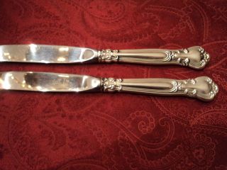2 Gorham Chantilly Sterling Silver Dinner Knife 9 1/8 