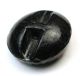 Antique Black Glass Button Beetle On Fancy Sea Shell W/ Carnival Luster Finish Buttons photo 1
