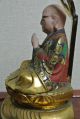 Japanese Praying Gilt Wood Buddhist Kobo Taishi Monk Priest Buddha Zen Statue Statues photo 8