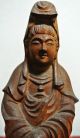 Fine Japanese Kannon Guan Kwan Yin Zen Ittobori One Wood Sculpture Statue Enku Statues photo 10