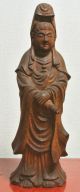Fine Japanese Kannon Guan Kwan Yin Zen Ittobori One Wood Sculpture Statue Enku Statues photo 1