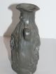 Ca 1900 French Art Nouveau Pewter Vase By Georges Charles Coudray Faces Signed Art Nouveau photo 4