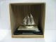 The Sailboat Of Sterling Silver Of Japan.  2 Masts.  120g/ 4.  26oz.  Japan Antique Other Antique Sterling Silver photo 1