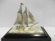 The Sailboat Of Sterling Silver Of Japan.  2 Masts.  120g/ 4.  26oz.  Japan Antique Other Antique Sterling Silver photo 4