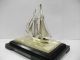 The Sailboat Of Sterling Silver Of Japan.  2 Masts.  120g/ 4.  26oz.  Japan Antique Other Antique Sterling Silver photo 5