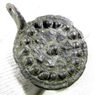 Very Rare Viking Era Bronze Shield Shaped Amulet / Pendant - Wearable - Cd9 photo
