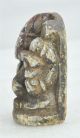 1850s Indian Antique Hand Carved Black Stone God Ganesha Idol Figurine India photo 2