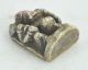 1850s Indian Antique Hand Carved Black Stone God Ganesha Idol Figurine India photo 6