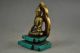 Rare Old Copper & Turquoise Carving A Tibet Buddha Prayer Peace Showily Statue Other Antique Chinese Statues photo 2