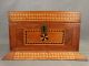 19thc Antique Arts & Crafts Era Marquetry Inlaid Wood Dresser Caddy Jewelry Box Boxes photo 1