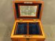 19thc Antique Arts & Crafts Era Marquetry Inlaid Wood Dresser Caddy Jewelry Box Boxes photo 5