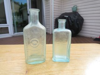 Two Antique/vintage Unusual Named Medicine Bottles Collectibles photo