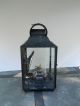 Antique Tin Lantern Mercury Glass Reflector F.  O.  Dewey & Son Amythest Font Primitives photo 8