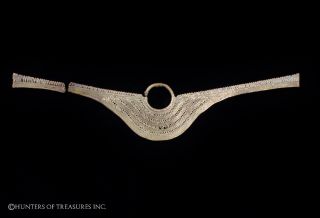 Fine Ancient Pre Columbian Sinu Tumbaga Gold Nose Ring Pendant Artifact photo