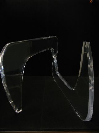 Modernist Noguchi Style Lucite Acrylic Coffee Table Base photo
