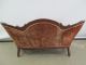 Antique 1930 - 40 ' S Camel Back Style Sofa Victorian Velvet Fabric Sofa Couch 1900-1950 photo 4