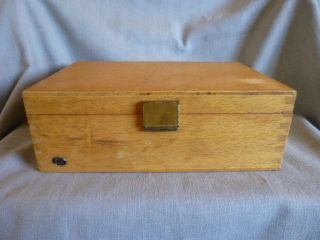 Vintage Wooden Box - Made In Western Germany - With Snap Closure photo