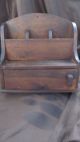 Country Vintage Wooden Drawer Caddy Basket Mail Organizer Primitives photo 3