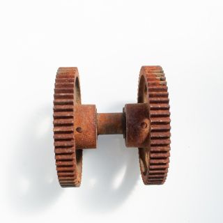 Retro Industrial Machine Age Steampunk Gears/cogs W/ Shaft - Use,  Decor photo