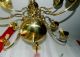 Vintage Antique Williamsburg Brass Double - Tiered 12 - Light Chandelier Chandeliers, Fixtures, Sconces photo 2