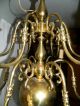 Vintage Antique Williamsburg Brass Double - Tiered 12 - Light Chandelier Chandeliers, Fixtures, Sconces photo 3