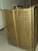 Vintage Brass Folding Four Panel Fireplace Hearth Screen Fireplaces & Mantels photo 10