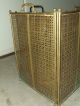 Vintage Brass Folding Four Panel Fireplace Hearth Screen Fireplaces & Mantels photo 7
