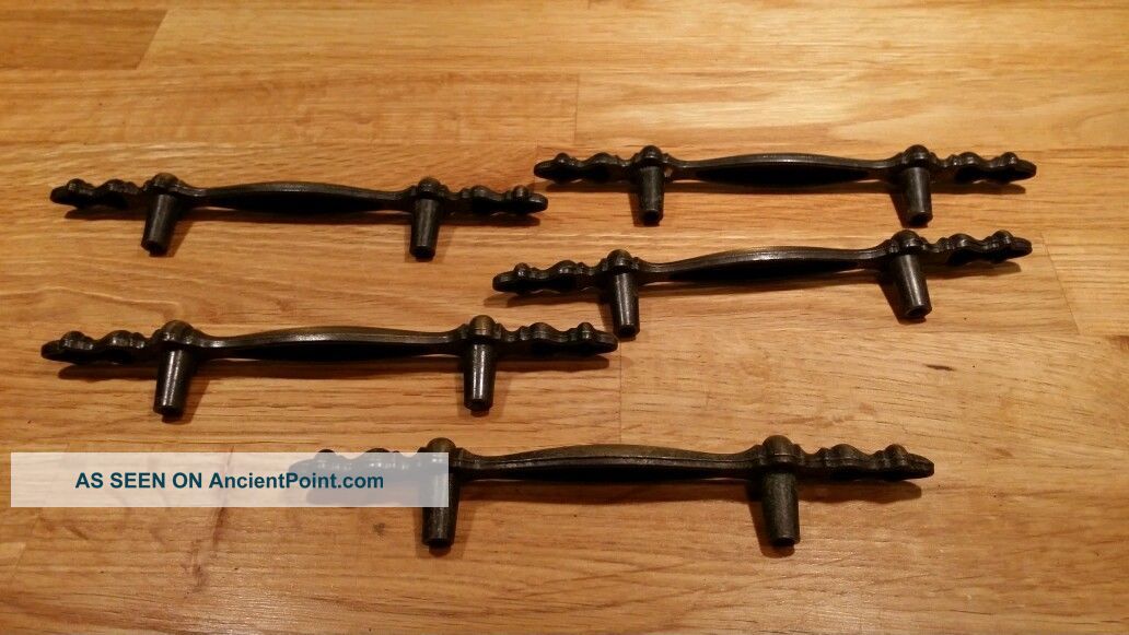 5 Vintage Brass Drawer Pulls Amerock Door Handles Marked Rd Can