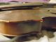 Antique 19th Century Unmarked 3/4 Violin W/hard Shell Case Estate Fresh Find String photo 6