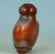 Chinese Old Hand Painting Jade Agate Snuff Bottle Collectable Ornament Gifts Snuff Bottles photo 1